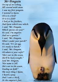 Penguin Poems By Unknown Or Other Authors Nature Poems Penguin Poem Nature Poem Kids Poems