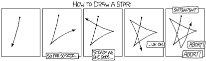 Easy way to draw a star. 1029 Drawing Stars Explain Xkcd
