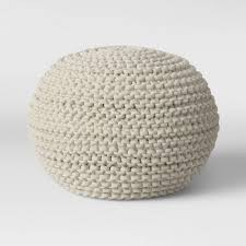 The beautiful pattern is easy to make and looks exclusively beautiful. Cloverly Chunky Knit Pouf Threshold Target