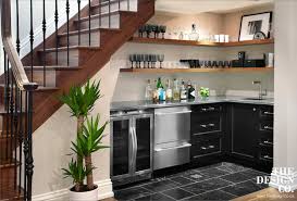 under the stairs wet bar contemporary