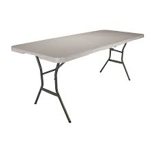 Shop Lifetime Products 72 In X 30 In Rectangular Steel Folding Table At Lowes Com Lifetime Tables White Leather Dining Chairs Chairs For Sale