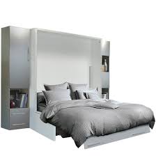 Le lit boss blanc 140x200 cm avec tête de lit offre une grande capacité de rangement avec ses 2 tiroirs coulissants intégrés, très discrets. Armoire Lit Escamotable Avec Rangements Et Tiroirs Ketiam Sofa