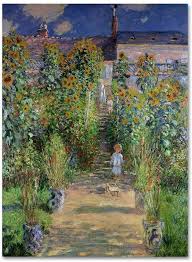 Trademark Fine Art The Artist S Garden At Vetheuil Canvas Wall Art By Claude Monet Monet Art Claude Monet Art Claude Monet Paintings