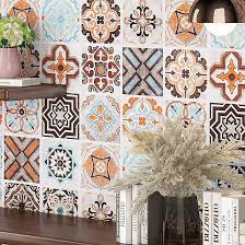 Livelynine Peel and Stick Wallpaper Tile, Moroccan Tile Cover up Stickers  PVC Contact Paper for Floors Waterproof Wall Tiles for Bathroom Walls  Kitchen Back Splash Vinyl Flooring Roll Floor 15.8x78.8 - Amazon.com