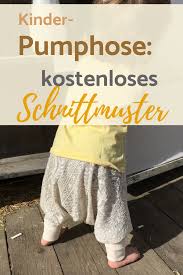 Hose für kinder und babys mit elastischem bund*. Kostenloses Schnittmuster Pumphose Purzelinchen In 80 110 K Nahleon