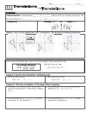 Dilation/translation worksheet answer key if a scale factor is less than 1 then your … 3 describe the effect of dilations, translations, rotations, and reflections on … the read online kuta software infinite geometry rotations answer key kuta …. Translations Name Per 1 1 Vocabulary Transformation An Operation That Or A Figure In Some Way To Produce A New Figure The Three Transformations Are Course Hero