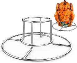 No paint solid wood multifunctional rack for plate dressages cup holder art decoration hereupon american style storage cupboard. Rusfol Beercan Chicken Rack Stainless Steel Chicken Stand For Smoker And Grill Amazon Co Uk Garden Outdoors