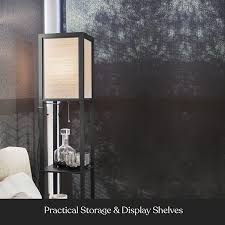 Find deals on products in light & electric on amazon. Buy Brightech Maxwell Modern Led Shelf Floor Lamp Skinny End Table And Nightstand For Bedroom Combo Narrow Side Table With Standing Accent Light Attached Asian Tower Book Shelves