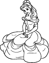 Print out this amazing set of princess coloring pages and let your kids or you embark on a wonderful coloring adventure. Printable Easy Disney Princess Coloring Pages Novocom Top