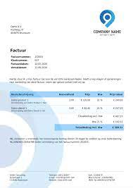 Voorbeeld Factuur Voor Zzp En Mkb Facturatie Office
