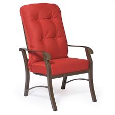 Woodard Cortland Cushion High Back Dining Chair Set Of 2 Patio Dining Chairs High Back Dining Chairs Wicker Dining Set