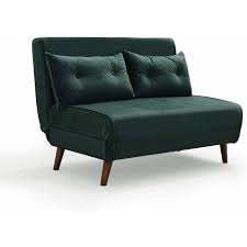 Cherry Tree Furniture Algo 2 Seater Small Double Folding Sofa Bed With Cushion Bright Yellow Fabric Folding Sofa Bed Folding Sofa Sofa