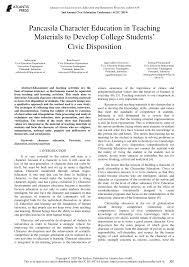 Check spelling or type a new query. Pdf Pancasila Character Education In Teaching Materials To Develop College Students Civic Disposition