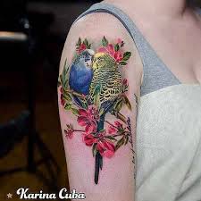 Love Birds Tattoo On Right Shoulder By Karia Cuba Birds Tattoo Tattoos Picture Tattoos