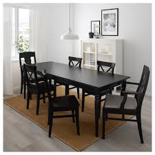 ingatorp extendable table black 61 845 8x341 4 155 215x87 cm ikea dining table outdoor dining chair cushions small living room chairs