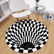 Hunderte teppiche online vergleichen und den favoriten ganz einfach bestellen. 3d Space Runde Teppich Karierte Vortex Optische Tauschungen Nicht Beleg Anti Rutsch Matte Stoff Boden Nicht Von Matt Black White Stoffe Essen Fur Moebel Suchmaschine Ladendirekt De