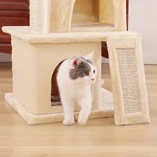 If you do have a young cat of average. Scratching Post Spacious Perches Pawz Road Cat Tree Multilevel And Luxury Cat Towers 50 Inches With 2 Condos Dangling Balls And Ramp Gray Mimbarschool Com Ng