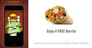 You should be able to enter the code during signup. Moe S Southwest Grill Free Burrito When You Download New App Hip2save