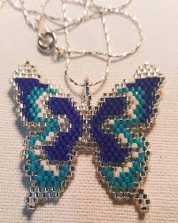 Kelebek Miyuki Miyukidelica Handmade Handmadejewelry Boncuk Mavi Hobby Kolye Moda Fashion Satilik Siparis Ozel Boncuk Halka Kupeler Taki Yapma