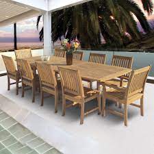 Find here online price details of companies selling teak dining table. 96 120 Rectangular Family Expansion Teak Table Patio Dining Set Patio Patio Decor