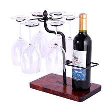 Find the largest offer in wine glass holder like wood stemware rack at richelieu.com, the one stop shop for woodworking industry. Howdia 6 Hook Countertop Wine Glass Holder Wooden Tabletop Stemware Rack Freestanding Drying Rack Glasses Cup Accessories For Home Decor Kitchen 6 Wine Glasses And 1 Wine Bottle Pricepulse