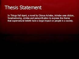 Give author and title (chinua achebe, things fall apart). Things Fall Apart Iop By Suryanshi Singh Thesis