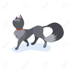 Don't make a video call to cartoon cat at 03:00 am to surprise you, it's a unique experience! Cute Cartoon Cat Walking With Funny Face Flat Vector Illustration Royalty Free Cliparts Vectors And Stock Illustration Image 69682603