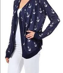 Navy Anchor Cardigan So Cute 32 Clothes Anchor Clothes Clothes Nautical Fashion