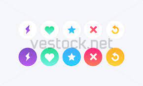 The blue star in tinder. Tinder Interface Icons Star Heart Popular Social Network For Dating Vector Illustration Vestock Arrow Image Free Vector Illustration Image
