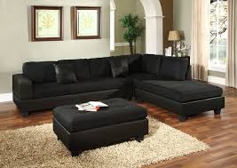 S0005 Black Microfiber Sectional Sofa Hot Sectionals Black Sectional Living Room Living Room Sectional Modern Sofa Sectional