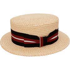 Italian Straw Boater Grosgrain Hat Band In Black Red White Made In Florence Italy Us Size 6 7 8 Straw Boater Hat Band Hats Vintage