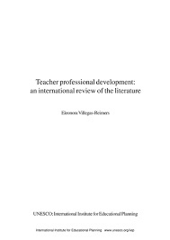 It is necessary to rely on review of literature in research to ensure credibility of the paper. Teacher Professional Development An International Review Of The Literature Unesco Digital Library