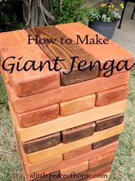 How To Make Giant Jenga This Tutorial Is Great Alittlepeaceofhome Com Diy Yard Games Jenga Diy Giant Jenga Diy