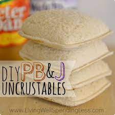 Diy Pb J Uncrustables Peanut Butter And Jelly Freezer Friendly Lunch Recipe Recipes Food Diy Uncrustables