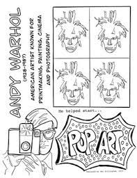 Andy warhol pop art coloring pages. Andy Warhol Coloring Page Pop Art By Art By Abi Tpt