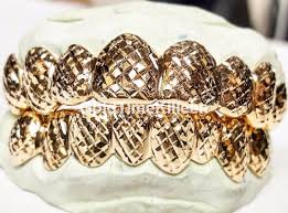2 piece gold 10k diamond cuts w/ white gold and back bridge. Custom Genuine Gold Grillz Top And Bottom Trillion Cut Design Etsy