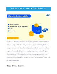 At the time of writing, they support bitcoin, ethereum, binance smart chain, tron, polkadot blockchain. What Is The Best Crypto Wallet By Weblizar Seo Issuu