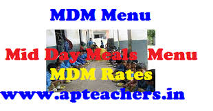 mdm menu mid day meals scheme menu day wise in schools