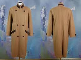 Towne by london fog trench coat size 16. Long Wool Coat 1980s Women S British Vintage Camel C Gem