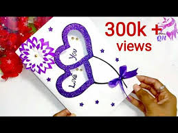Diy paper craft greeting cards, how to make simple greeting card easily at home, greeting cards. Valentine S Day Card Making Handmade Paper Cards Love Greeting Card Card Tutorial Queen S Home Youtube