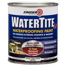 We did not find results for: Zinsser 1 Qt Watertite Lx Low Voc Mold And Mildew Proof White Water Based Waterproofing Paint 6 Pack 271098 The Home Depot