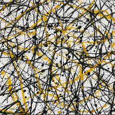Maybe you would like to learn more about one of these? Neutrino Yellow Splash Art Black White Abstract Painting