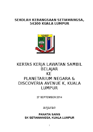 Sehubungan dengan perkara di atas berikut. Doc Kertas Kerja Lawatan Ke Planetatium Mizu Zainuddin Academia Edu