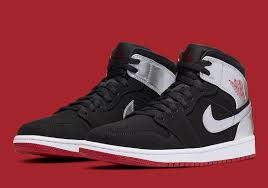 Jordan 1 Mid White Black Gym Red Ps Nike Air Jordan 1 Mid Johnny Kilroy Black Gym Red Silver In 2020 Air Jordans Jordan 1 Mid Sneakers Men Fashion