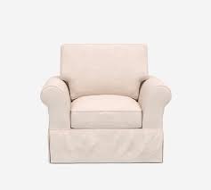 This living room armchair offers all the comfort you seek. Pb Comfort Roll Arm Slipcovered Armchair Pottery Barn