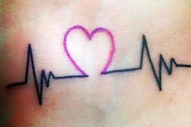No heart at the end. 52 Love Heart Heartbeat Tattoo