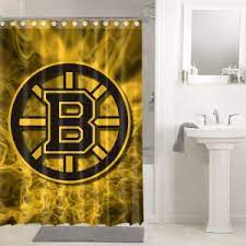 Buy top selling products like nhl boston bruins men's flannel plaid pajama pant with left leg team logo and nhl boston bruins man cave banner. Boston Bruins Nhl Ice Hockey Team 2940 Custom Shower Curtain Waterproof Bathroom Decor Bat Mat Sets Window Curtains Hakotog Com