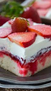 Best Homemade Strawberry Jello Poke Cake Video Sweet And Savory Meals Recipe Strawberry Poke Cakes Desserts Poke Cake Recipes
