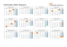 Du hast in den schulferien einen urlaub geplant? Feiertage 2021 Bayern Kalender