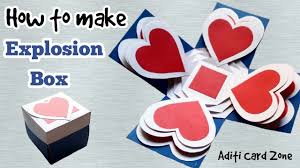 Larger or smaller cards can be created by adjusting the size of the explosive panel and card base to fit. How To Make Explosion Box Step By Step Raksha Bandhan Gift Ideas Handmade Card For Friend